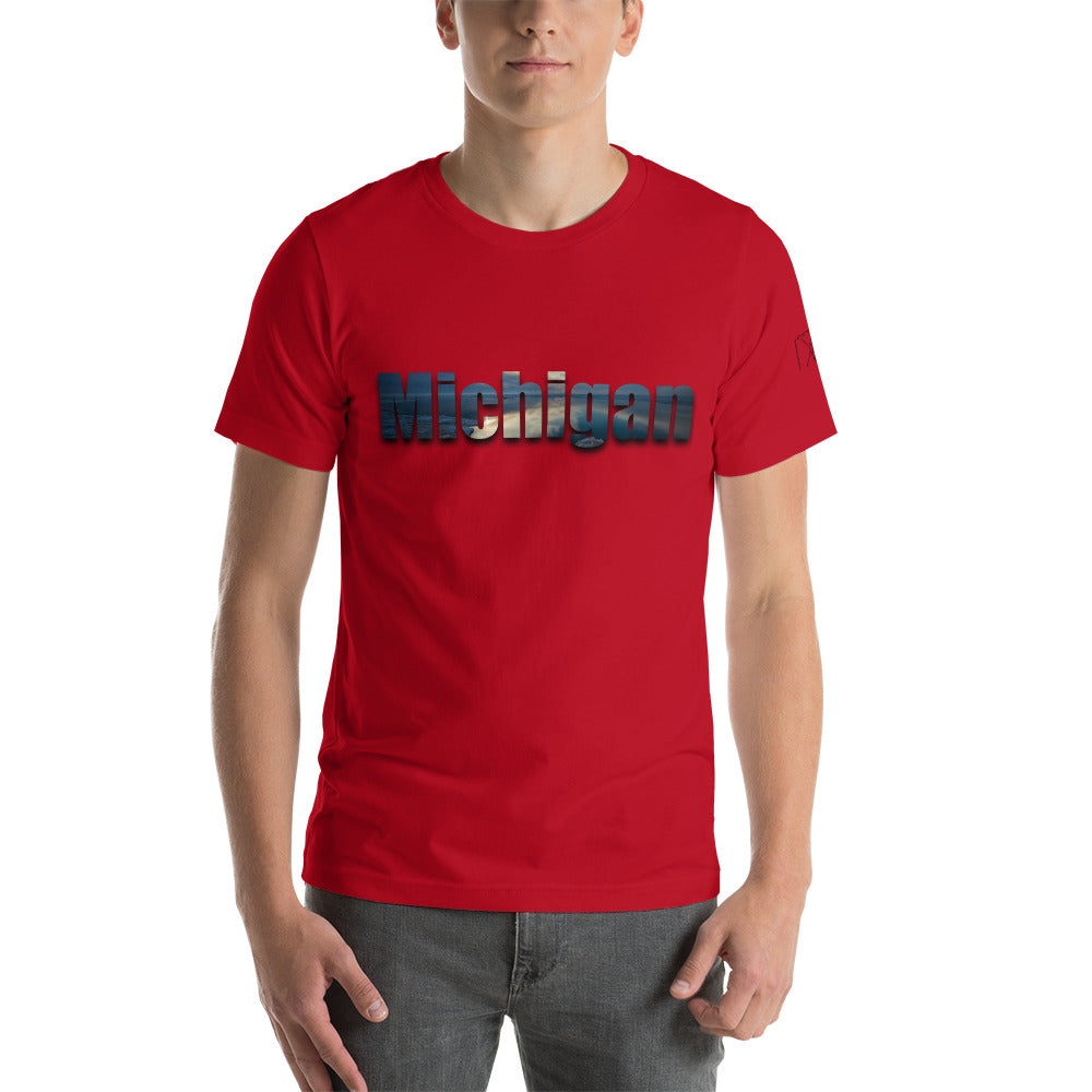 Michigan Word Art Unisex t-shirt