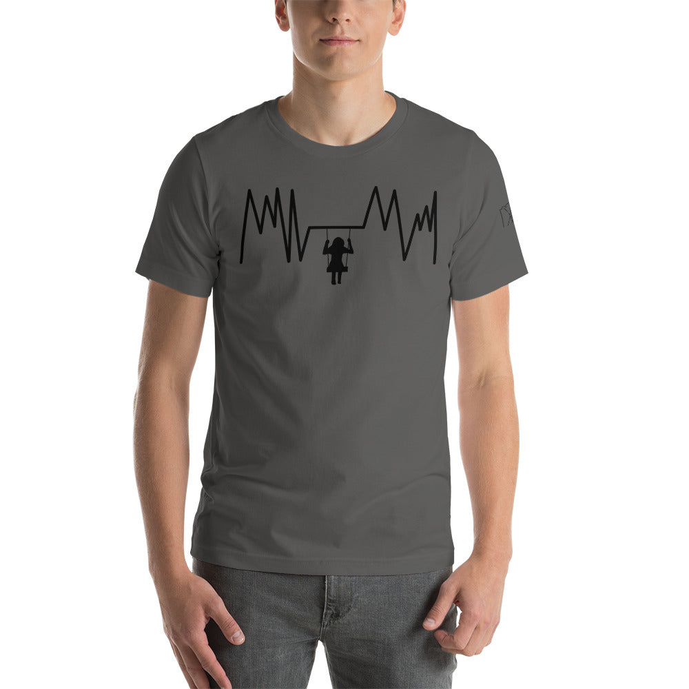 Swinging Heartbeat Unisex t-shirt