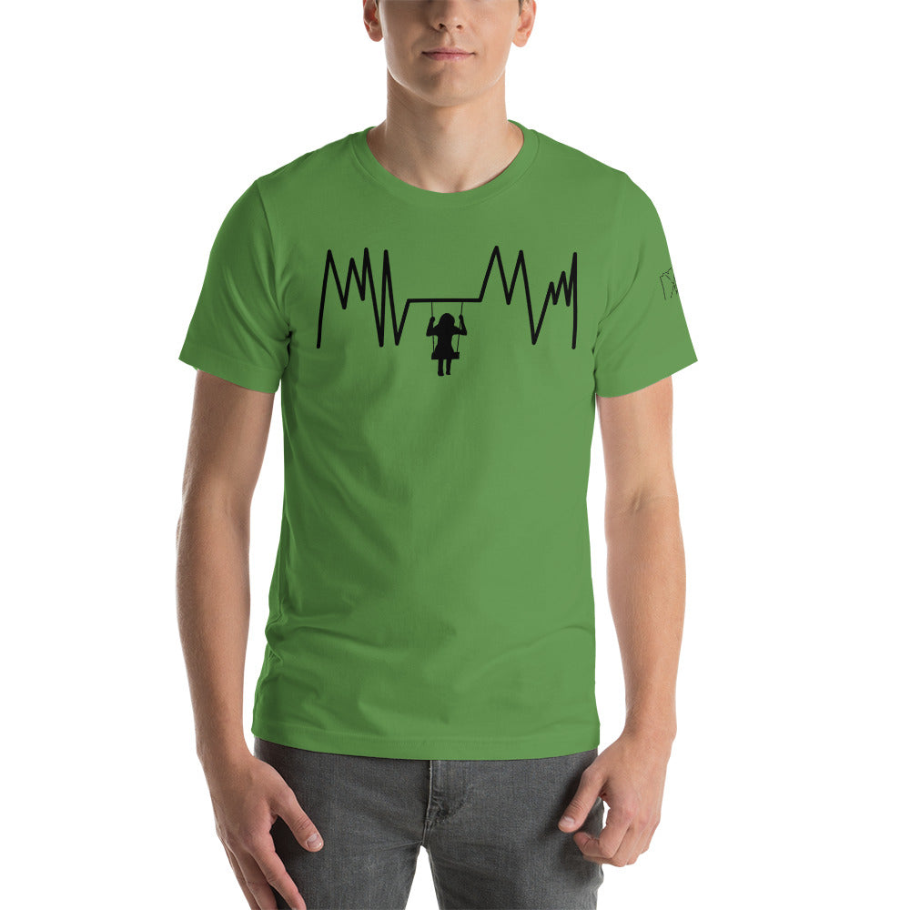 Swinging Heartbeat Unisex t-shirt