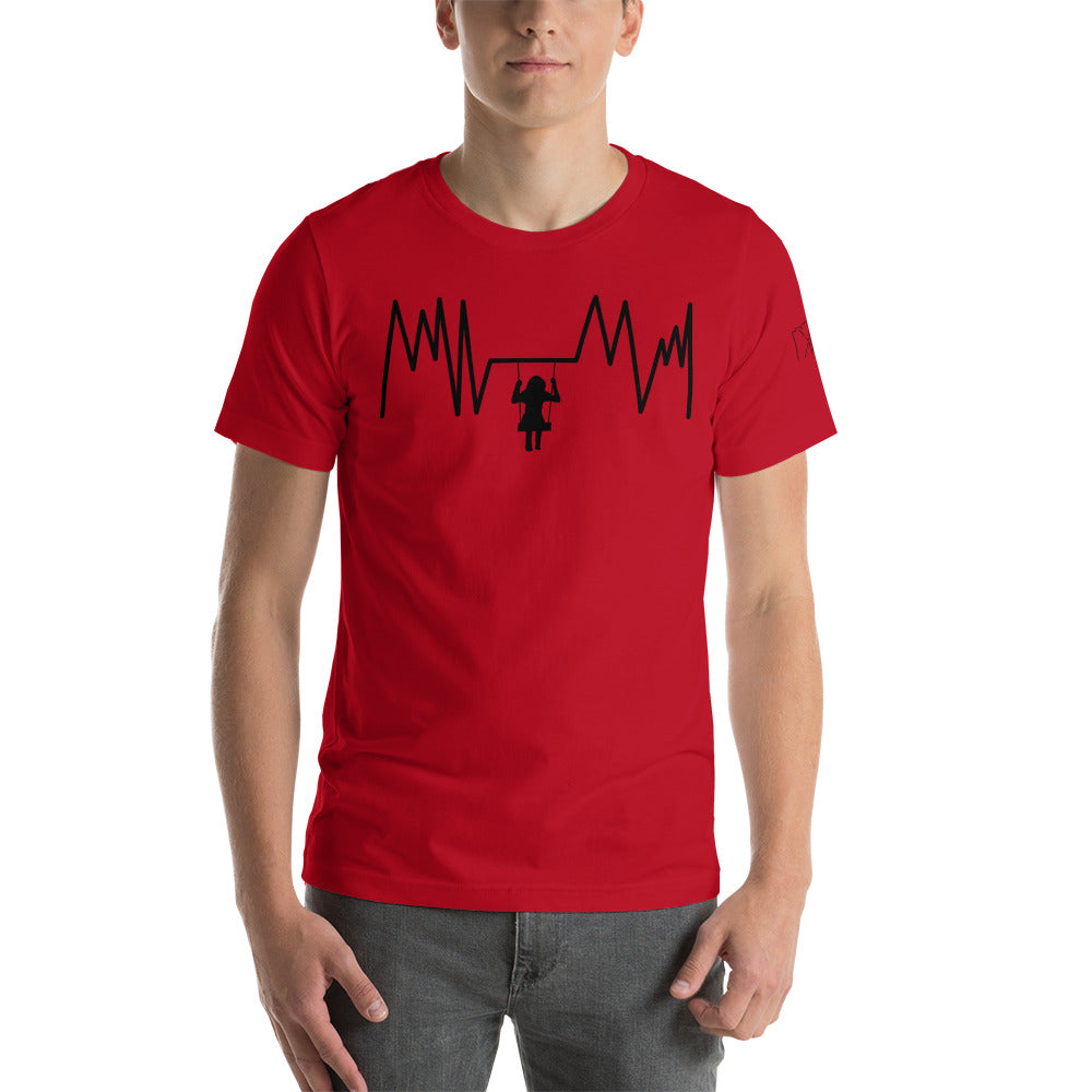 Swinging Heartbeat Unisex t-shirt