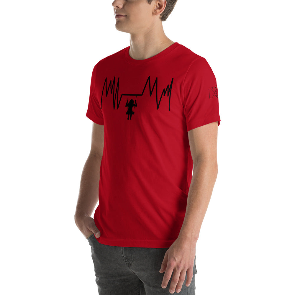 Swinging Heartbeat Unisex t-shirt