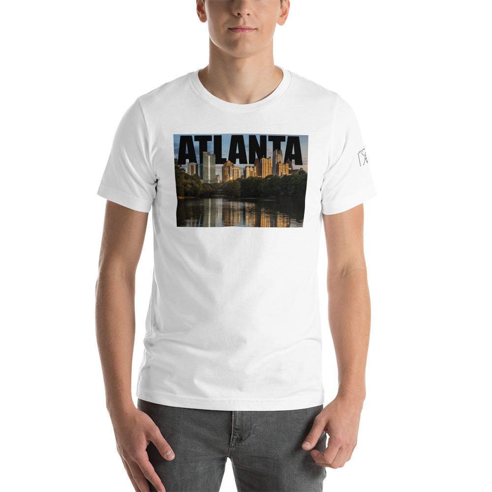 Inktastic Atlanta Georgia Skyline Vintage T-Shirt, Men's, Size: XL, Blue